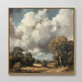 Amber Reverie Atmospheric Bold Painting Art - Square