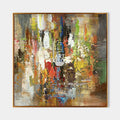 Original hand painted amber rust ivory abstract oil painting canvas wall art, modern elegant luxury bold textured home decor interior d