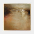 Original hand painted amber brown abstract oil painting canvas wall art, nordic scandinavian elegant luxury modern living room home dec