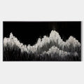Original hand painted black white textured abstract oil painting canvas wall art, nordic scandinavian minimalist elegant luxury modern