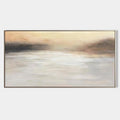 Original hand painted misty abstract landscape oil painting canvas wall art, warm ivory blush charcoal nordic scandinavian elegant luxu