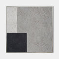 Original hand painted black grey geometric textured oil painting canvas wall art, nordic scandinavian minimalist elegant luxury modern