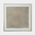Original hand painted taupe geometric grid oil painting canvas wall art, nordic scandinavian minimalist elegant luxury modern living ro
