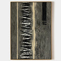 Original hand painted charcoal black white textured abstract oil painting canvas wall art, nordic scandinavian minimalist elegant luxur