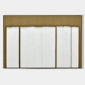 Original hand painted white textured vertical stripe abstract oil painting canvas wall art, nordic scandinavian minimalist elegant luxu