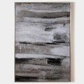 Original hand painted charcoal grey black abstract oil painting canvas wall art, nordic scandinavian minimalist elegant luxury modern h
