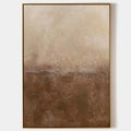 Original hand painted sienna brown taupe abstract oil painting canvas wall art, nordic scandinavian minimalist elegant luxury modern li