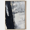 Original hand painted black charcoal grey abstract oil painting canvas wall art, nordic scandinavian minimalist elegant luxury modern h