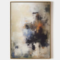 Original hand painted ochre charcoal abstract oil painting canvas wall art, nordic scandinavian elegant luxury modern living room inter