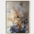 Original hand painted amber charcoal abstract oil painting canvas wall art, nordic scandinavian elegant luxury modern living room inter