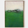 Original hand painted emerald green abstract oil painting canvas wall art, nordic scandinavian minimalist elegant luxury modern living