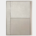 Original hand painted ash grey minimalist oil painting canvas wall art, raised textural lines nordic scandinavian elegant luxury modern
