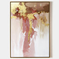 Original hand painted rose gold crimson abstract oil painting canvas wall art, elegant luxury modern nordic scandinavian living room ho