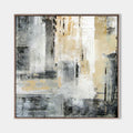 Original hand painted amber grey charcoal abstract oil painting canvas wall art, nordic scandinavian elegant luxury modern living room
