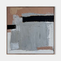 Original hand painted blush terracotta grey black abstract oil painting canvas wall art, nordic scandinavian minimalist elegant luxury