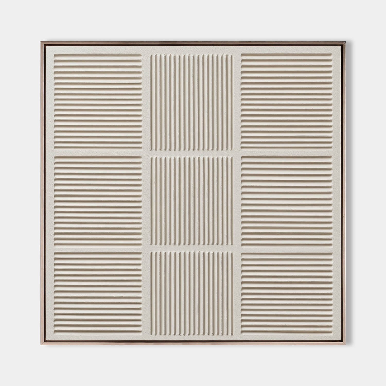 Original hand painted pearl white geometric textured oil painting canvas wall art, nordic scandinavian minimalist elegant luxury modern