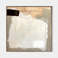 Original hand painted gold ivory sage abstract oil painting canvas wall art, nordic scandinavian minimalist elegant luxury modern livin