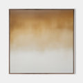 Original hand painted warm amber to white gradient abstract oil painting canvas wall art, nordic scandinavian minimalist elegant luxury