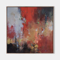 Original hand painted crimson red abstract oil painting canvas wall art, textured modern elegant luxury home decor interior design stat