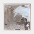 Original hand painted taupe ash grey abstract oil painting canvas wall art, expressive brushstrokes nordic scandinavian elegant luxury