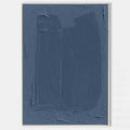 Original hand painted slate blue abstract oil painting canvas wall art, textured palette knife strokes, nordic scandinavian minimalist