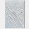 Original hand painted white grey textured abstract oil painting canvas wall art, nordic scandinavian minimalist elegant luxury modern h