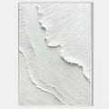 Original hand painted white textured abstract oil painting canvas wall art, nordic scandinavian minimalist elegant luxury modern living