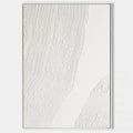 Original hand painted ivory white textured flowing line abstract oil painting canvas wall art, nordic scandinavian minimalist elegant l
