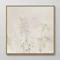 Original hand painted beige ivory botanical silhouette oil painting canvas wall art, nordic scandinavian elegant minimalist luxury modern home decor i