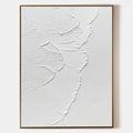 Original hand painted white textured abstract oil painting canvas wall art, nordic scandinavian minimalist elegant luxury modern living
