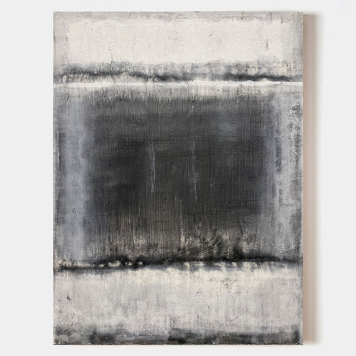 Original hand painted charcoal grey abstract oil painting canvas wall art, nordic scandinavian minimalist elegant luxury modern home de