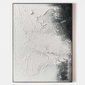 Original hand painted black white textured abstract oil painting canvas wall art, nordic scandinavian minimalist elegant luxury modern