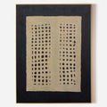 Original hand painted black grid geometric oil painting canvas wall art, nordic scandinavian minimalist elegant luxury modern living ro