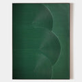Original hand painted emerald green textured abstract oil painting canvas wall art, nordic scandinavian minimalist elegant luxury moder