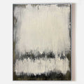 Original hand painted ivory black abstract oil painting canvas wall art, nordic scandinavian minimalist elegant luxury modern living ro