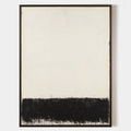 Original hand painted ivory black abstract oil painting canvas wall art, nordic scandinavian minimalist elegant luxury modern living ro