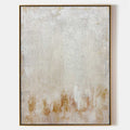 Original hand painted pearl white amber gold textured abstract oil painting canvas wall art, nordic scandinavian minimalist elegant lux
