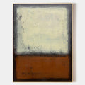 Original hand painted sienna ivory charcoal abstract oil painting canvas wall art, nordic scandinavian minimalist elegant luxury modern