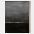 Original hand painted charcoal grey black abstract oil painting canvas wall art, nordic scandinavian minimalist elegant luxury modern h