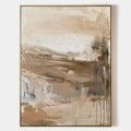 Original hand painted warm sienna beige abstract oil painting canvas wall art, nordic scandinavian elegant luxury modern living room ho