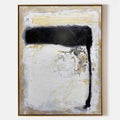 Original hand painted black ivory gold abstract oil painting canvas wall art, nordic scandinavian minimalist elegant luxury modern livi