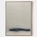 Original hand painted ivory charcoal abstract oil painting canvas wall art, nordic scandinavian minimalist elegant luxury modern living