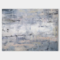 Original hand painted grey white blush abstract oil painting canvas wall art, nordic scandinavian minimalist elegant luxury modern livi