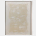 Original hand painted ivory beige abstract oil painting canvas wall art, nordic scandinavian minimalist elegant luxury modern living ro