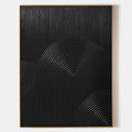 Original hand painted black geometric arch oil painting canvas wall art, nordic scandinavian minimalist elegant luxury modern living ro
