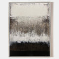 Original hand painted black ivory abstract oil painting canvas wall art, nordic scandinavian elegant luxury minimalist modern living ro