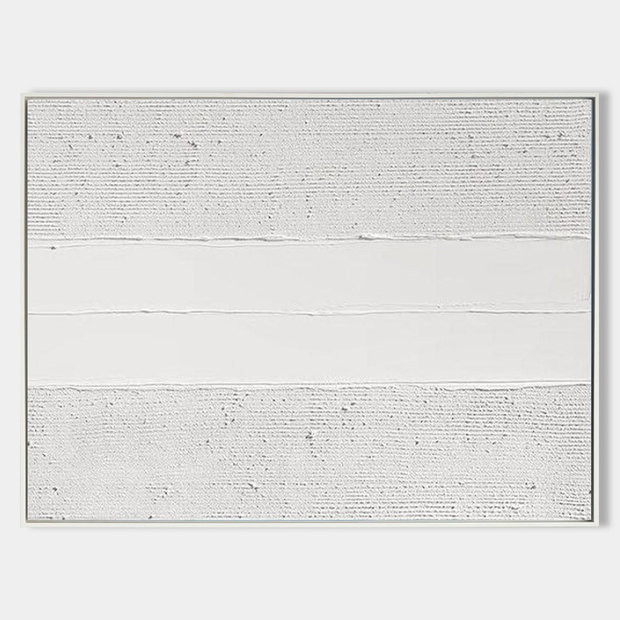 Original hand painted white textured abstract oil painting canvas wall art, nordic scandinavian minimalist elegant luxury modern living