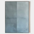 Original hand painted slate blue grey abstract oil painting canvas wall art, nordic scandinavian minimalist elegant luxury modern livin