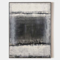 Original hand painted charcoal grey abstract oil painting canvas wall art, nordic scandinavian minimalist elegant luxury modern living