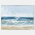 Original hand painted navy blue coastal ocean waves oil painting canvas wall art, nordic scandinavian minimalist elegant luxury modern